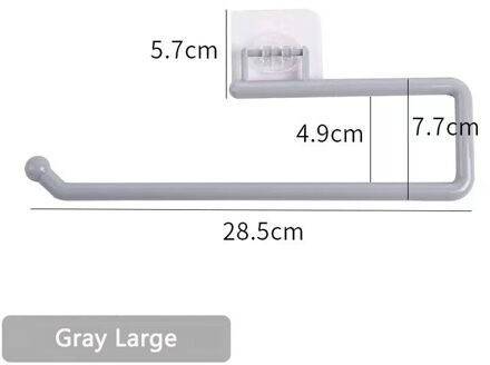 Hanger Voor Handdoeken Keuken Rekken En Staat Opknoping Muurbevestiging Houder Papieren Handdoek Houder Badkamer Organizer Handdoek Houder grijs groot