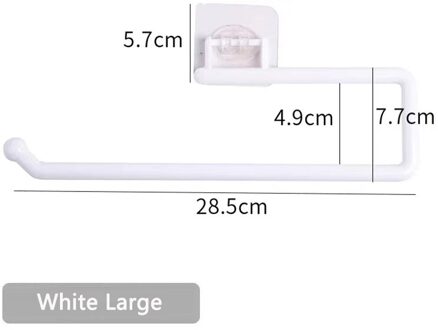 Hanger Voor Handdoeken Keuken Rekken En Staat Opknoping Muurbevestiging Houder Papieren Handdoek Houder Badkamer Organizer Handdoek Houder wit groot