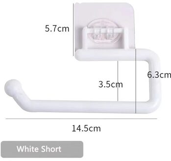 Hanger Voor Handdoeken Keuken Rekken En Staat Opknoping Muurbevestiging Houder Papieren Handdoek Houder Badkamer Organizer Handdoek Houder wit kort