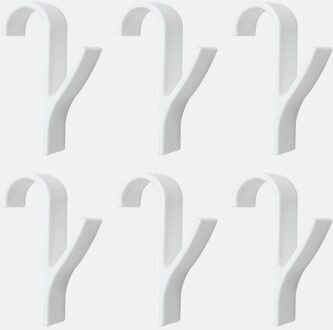 Hanger Voor Verwarmde Handdoek Radiator Rail Kleerhanger Bad Haak Houder Percha Plegable Sjaal Hanger Wit 6 Stuks