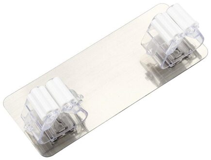 Hanger Wandmontage Mop Organizer Houder Borstel Bezem Hanger Opbergrek Keuken Tool 2018M29 wit