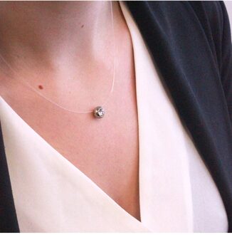 Hangers Set van 7 onzichtbare maankettingen - Oostenrijks kristal Veelkleurig