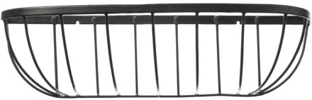 Hanging basket smeedijzer zwart H16,5x61x16cm