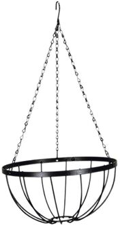Hanging basket smeedijzer zwart H19xeen halve dia. 40cm