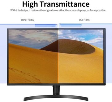 Hanging Blue Light Blocking Screen Protector High-transmittance Anti-UV Eye Protection Film for 26-27'' Desktop Monitor