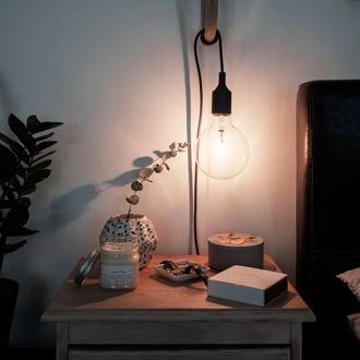 Hanging Cord Cable Light 2m E26 E27 Socket Switch Button Plug In Pendant Lighting for Kitchen Bedroom Bedside Headboard Light