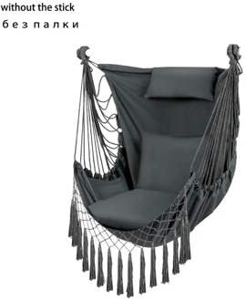 Hanging Hammock Chair Swinging Seat Travel Camping Home Garden Adults Kids Indoor Thickened Outdoor Swing Chairs With Cushion