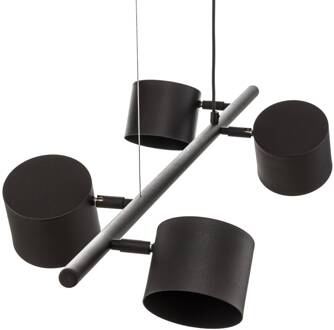 Hanglamp 1047, 4-lamps, zwart