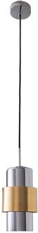 Hanglamp 22001 van glas en metaal goud mat chroom, mat goud