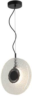Hanglamp 23073, helder, glas, Ø 28 cm, 3.000 K zwart, helder