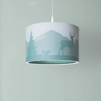 Hanglamp 25/40 Scandi Forest, Ø 40 cm, groen, 1-lamp mintgroen, wit