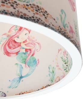 Hanglamp 25/40 zeemeerminnen, Ø 38 cm, kleurrijk, E27 wit, rood, groen, blauw