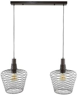 Hanglamp 2L Accent - Antiek Koper Finish Bruin