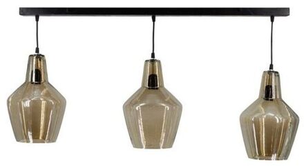 Hanglamp 3-kappen 100 x 133 cm - Zwart/Zilver