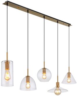 Hanglamp Adara Metaal Messingkleurig 5x E27