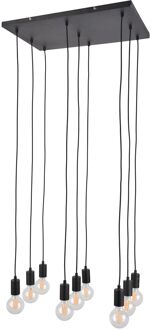 Hanglamp Aksel Zwart 9xe27