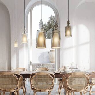 hanglamp Alibaglass Big, bronskleurig, Ø 24 cm brons, zwart