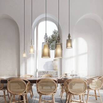 hanglamp Alibaglass Medium, bronskleurig, Ø 18 cm brons, zwart