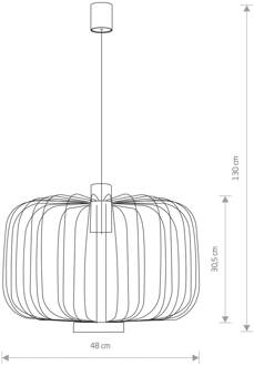 Hanglamp Allan Ø 48 cm zwart