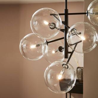 Hanglamp Andrew zwart, transparant