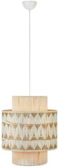 Hanglamp Ano, Ø 45 cm, textiel, beige/bruin beige, bruin