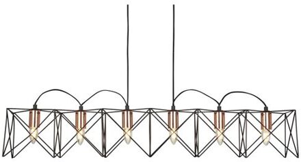 Hanglamp Anthea Metaal L:110cm Zwart