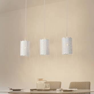 hanglamp Aralena, wit, 3-lamps, lengte 92 cm