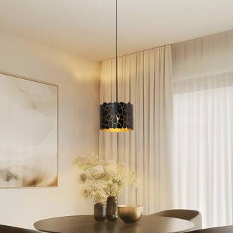 hanglamp Aralena, zwart/goud, metaal, Ø 26 cm zwart, goud