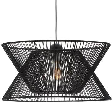 Hanglamp Argela met dubbele kap in zwart