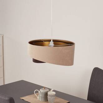 Hanglamp Arianna in gelaagde look, 2-kleurig beige, bruin, goud