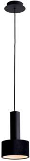 Hanglamp Arietta met fluwelen kap, zwart