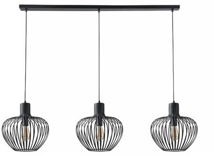 Hanglamp Arraffone Zwart 3 Lichts Balk