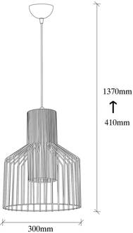 Hanglamp Atos 2851 1-lamp Ø30cm zwart