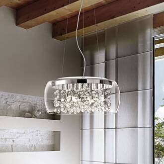 Hanglamp Audi van transparante glas, Ø 50 cm helder, chroom