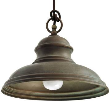 Hanglamp Aurora antiek-messing, wit