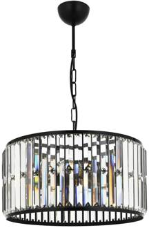 Hanglamp AV-1667-3BSY met kristalglas staven zwart, transparant