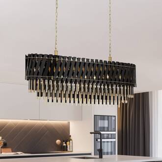 Hanglamp AV-1865-120x40BSY in ovale vorm zwart, goud