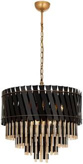 Hanglamp AV-1865-60BSY in ronde vorm zwart, goud