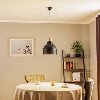 Hanglamp AV-4100-A2-BSY-30 met houten detail zwart