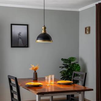 Hanglamp AV-4106-M31-BSY zwart/antiek goud zwart, antiek goud