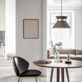 Hanglamp Avery met metalen kap antraciet/nikkel antraciet, nikkel