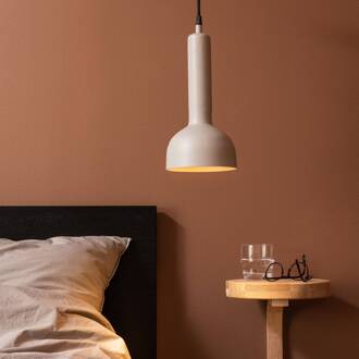 hanglamp Bainbridge, beige, Ø 15 cm metalen plug
