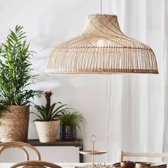 Hanglamp Bali met rotan kap bruin