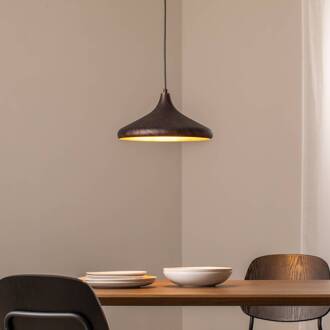 Hanglamp Barek, zwart/goud, Ø 34 cm, metaal, E27 zwart, goud, koper