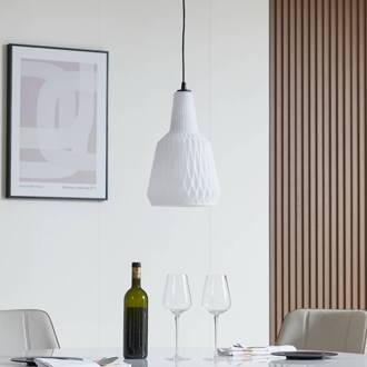 hanglamp Belarion, opaal, 1-lamp, glas, Ø 23 cm