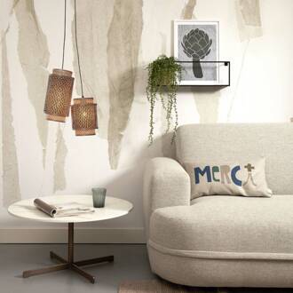 Hanglamp Bhutan - Bamboe|Zwart - 2L Bruin