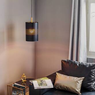Hanglamp Bogart, 1-lamp, zwart/goud zwart, goud