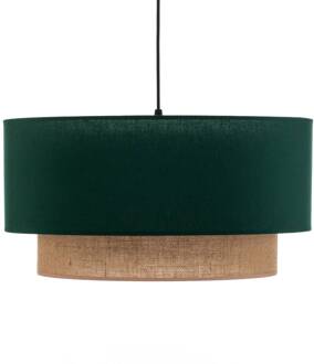 Hanglamp Boho, Ø 45 cm 1-lamp groen/jute donkergroen, bruin, wit