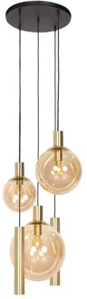 hanglamp Bollique led - amberkleurig - metaal - 60 cm - GU10 fitting - 3801ME Zwart