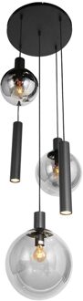 hanglamp Bollique led - zwart - metaal - 60 cm - GU10 fitting - 3800ZW